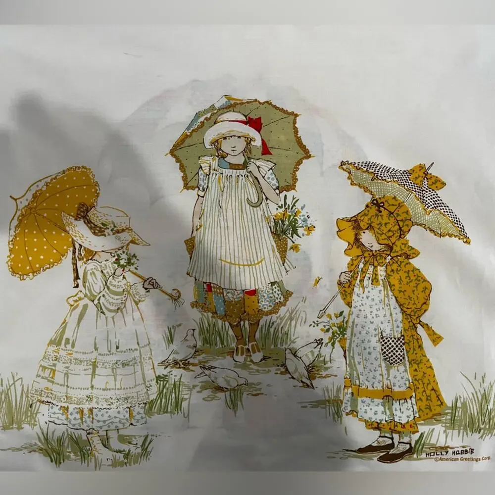 NEW Springmaid Holly Hobby Vintage 70s Double Sided Standard Pillowcase MINT - Picture 2 of 16